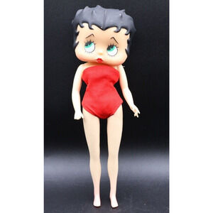 Vintage 1986 Betty Boop 11" Doll by Marty Toy with Red Body‎ Suit Outfit Rare